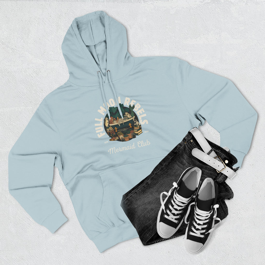 Mermaid Self-Care Hoodie — 'Me Time' Bathtub, Books & Cats Vibe