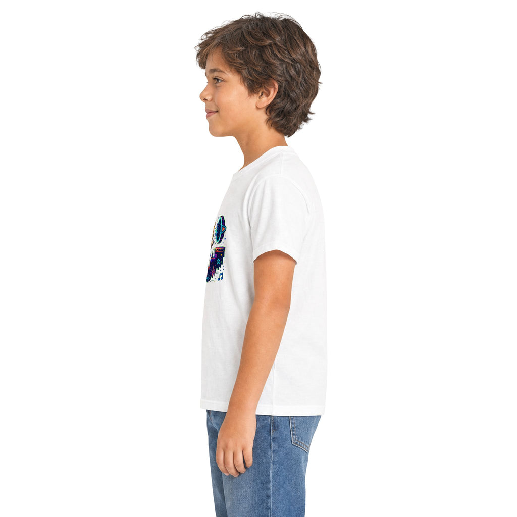 Kids Corgi Space Adventure Tee — "Rocket Dog" Geometry Dash Graphic Tee