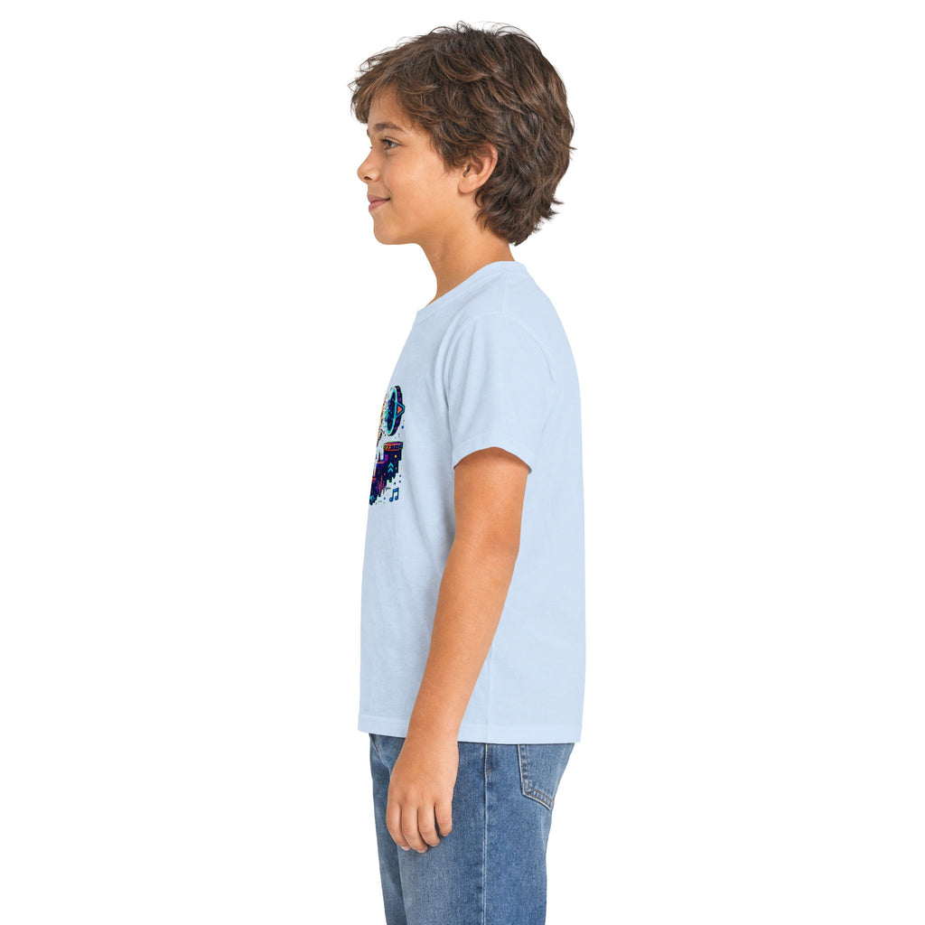 Kids Corgi Space Adventure Tee — "Rocket Dog" Geometry Dash Graphic Tee