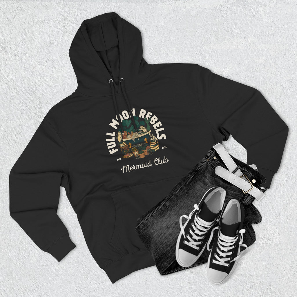 Mermaid Self-Care Hoodie — 'Me Time' Bathtub, Books & Cats Vibe