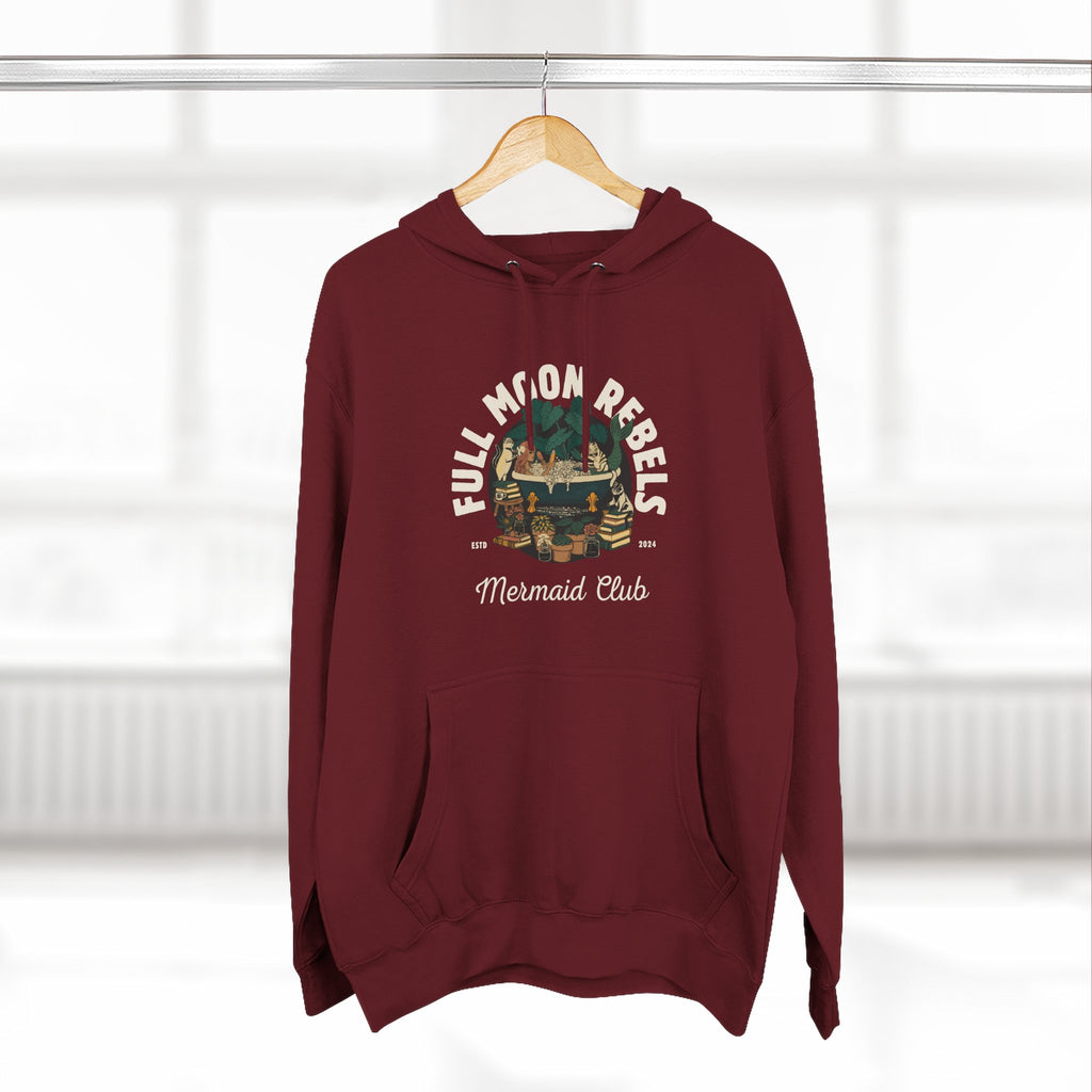 Mermaid Self-Care Hoodie — 'Me Time' Bathtub, Books & Cats Vibe