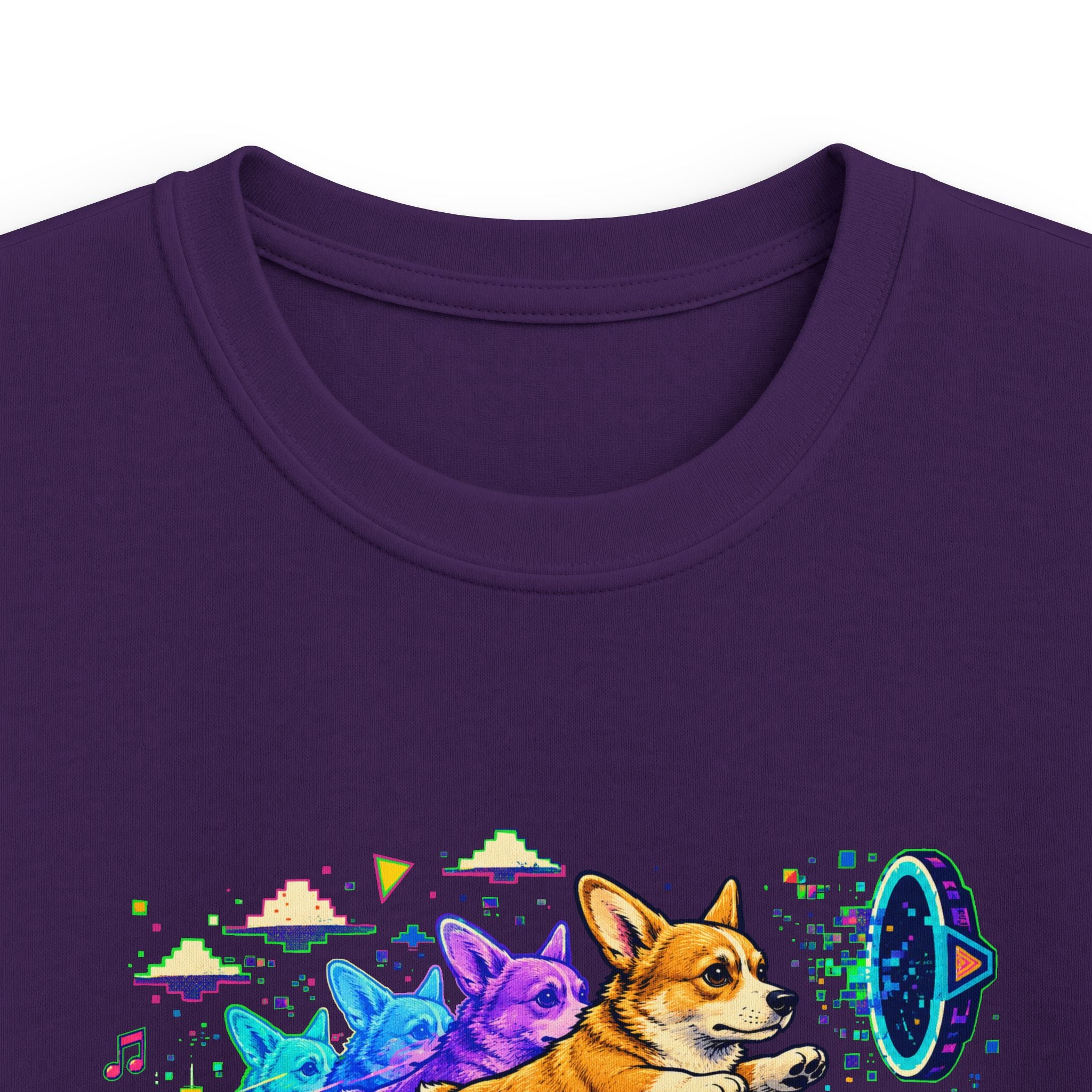 Kids Corgi Space Adventure Tee — "Rocket Dog" Geometry Dash Graphic Tee