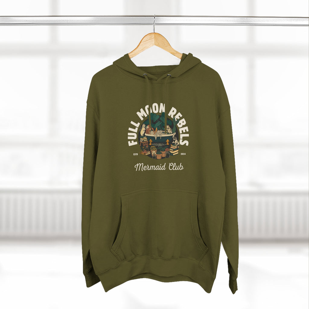 Mermaid Self-Care Hoodie — 'Me Time' Bathtub, Books & Cats Vibe