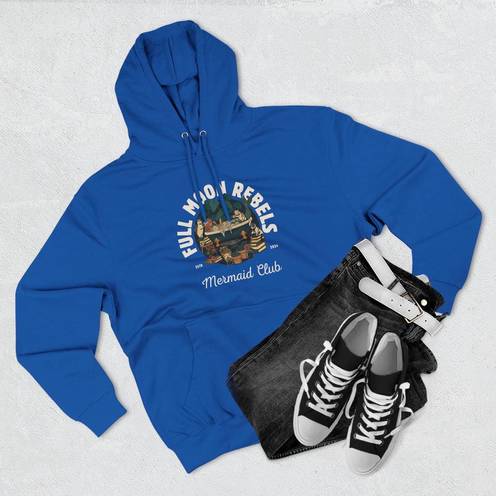 Mermaid Self-Care Hoodie — 'Me Time' Bathtub, Books & Cats Vibe