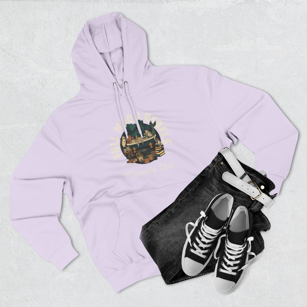 Mermaid Self-Care Hoodie — 'Me Time' Bathtub, Books & Cats Vibe