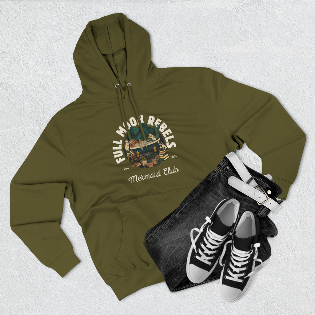 Mermaid Self-Care Hoodie — 'Me Time' Bathtub, Books & Cats Vibe