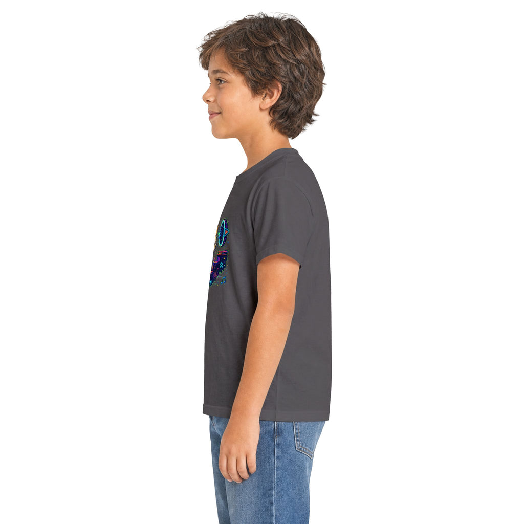 Kids Corgi Space Adventure Tee — "Rocket Dog" Geometry Dash Graphic Tee