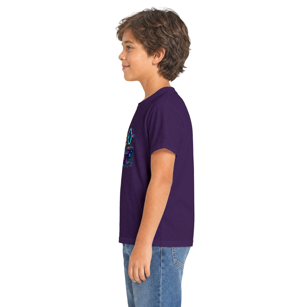 Kids Corgi Space Adventure Tee — "Rocket Dog" Geometry Dash Graphic Tee