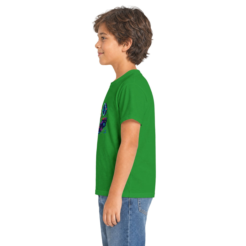 Kids Corgi Space Adventure Tee — "Rocket Dog" Geometry Dash Graphic Tee