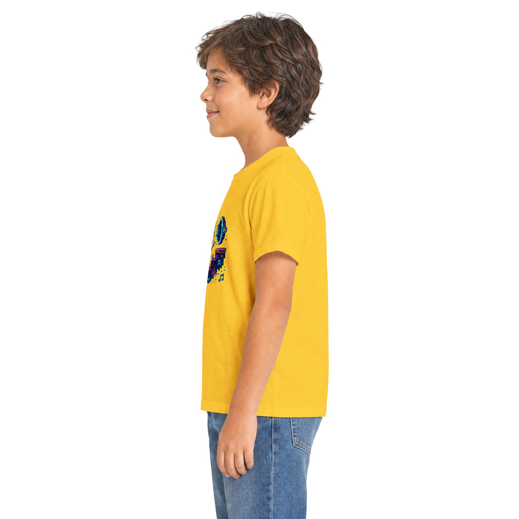 Kids Corgi Space Adventure Tee — "Rocket Dog" Geometry Dash Graphic Tee