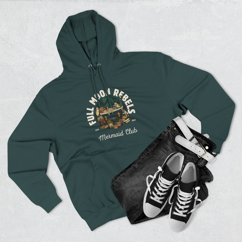 Mermaid Self-Care Hoodie — 'Me Time' Bathtub, Books & Cats Vibe