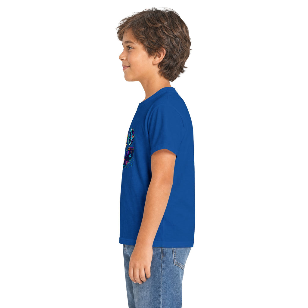 Kids Corgi Space Adventure Tee — "Rocket Dog" Geometry Dash Graphic Tee