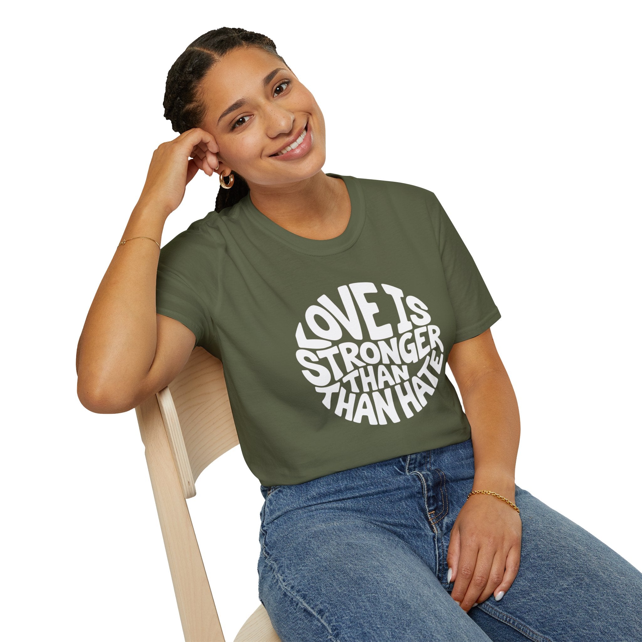Love Is Stronger Than Hate T-Shirt | Plain Tee, Crewneck Shirt