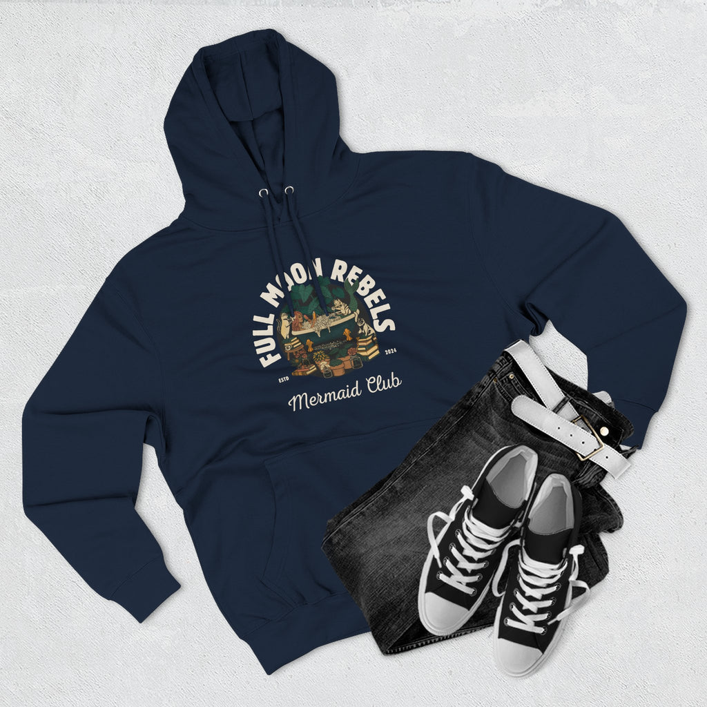 Mermaid Self-Care Hoodie — 'Me Time' Bathtub, Books & Cats Vibe