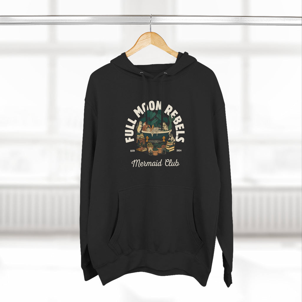 Mermaid Self-Care Hoodie — 'Me Time' Bathtub, Books & Cats Vibe