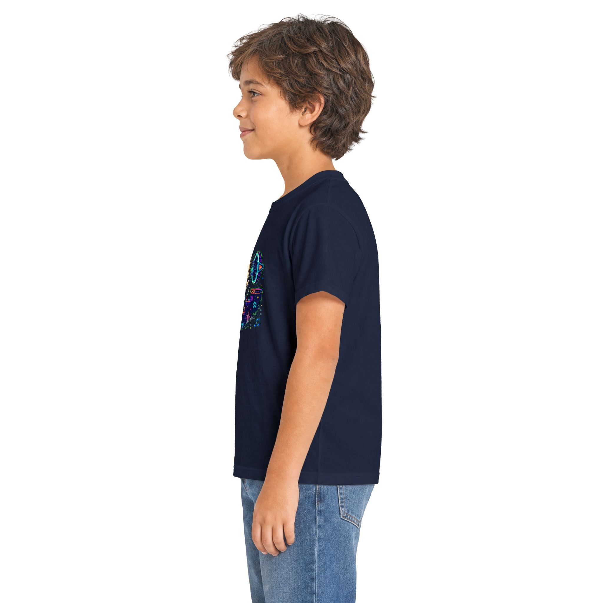 Kids Corgi Space Adventure Tee — "Rocket Dog" Geometry Dash Graphic Tee
