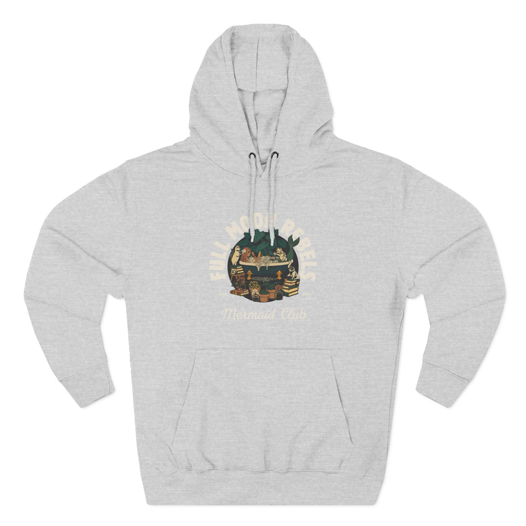 Mermaid Self-Care Hoodie — 'Me Time' Bathtub, Books & Cats Vibe