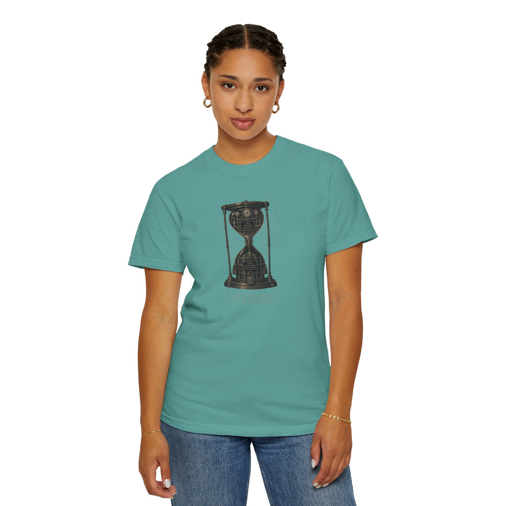 Hourglass Diagram Manage the Source Not the Destination T-shirt | Accountability Illustration