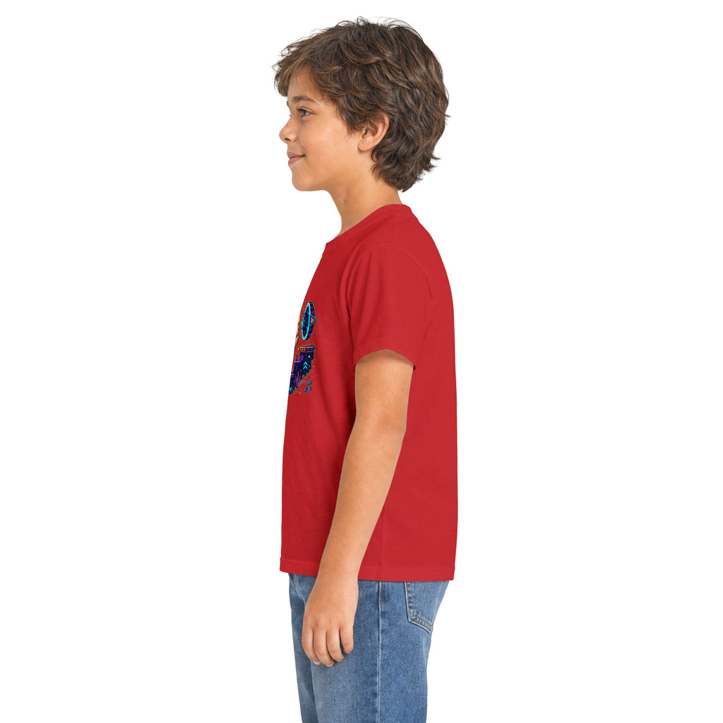 Kids Corgi Space Adventure Tee — "Rocket Dog" Geometry Dash Graphic Tee