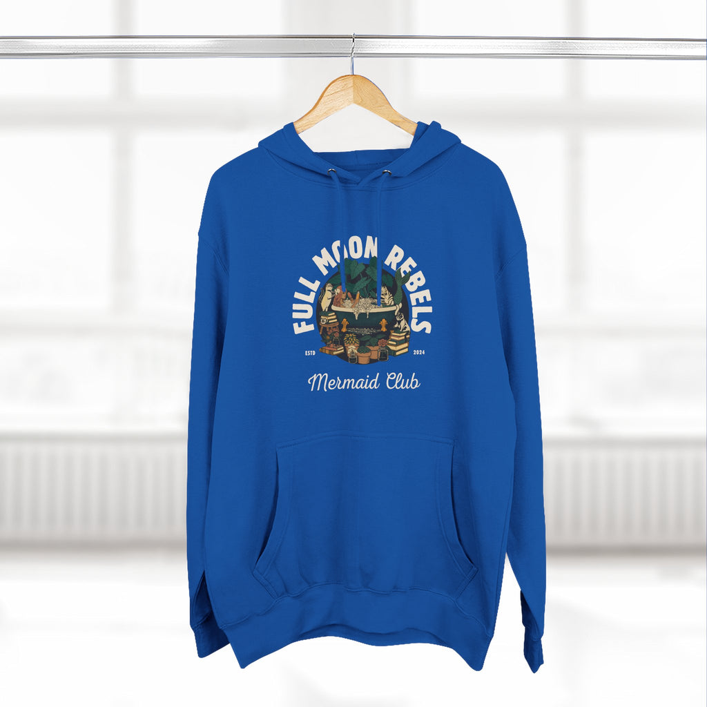 Mermaid Self-Care Hoodie — 'Me Time' Bathtub, Books & Cats Vibe