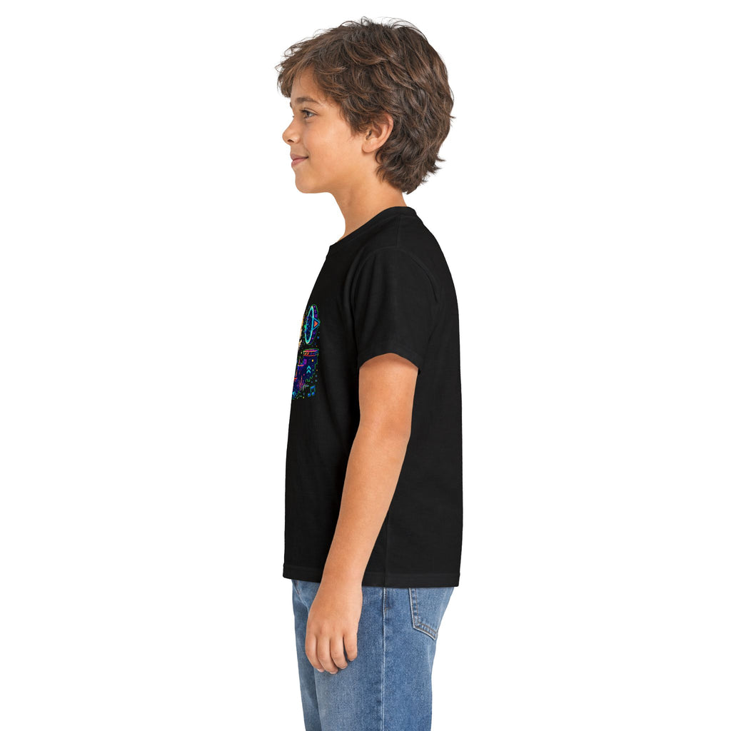 Kids Corgi Space Adventure Tee — "Rocket Dog" Geometry Dash Graphic Tee